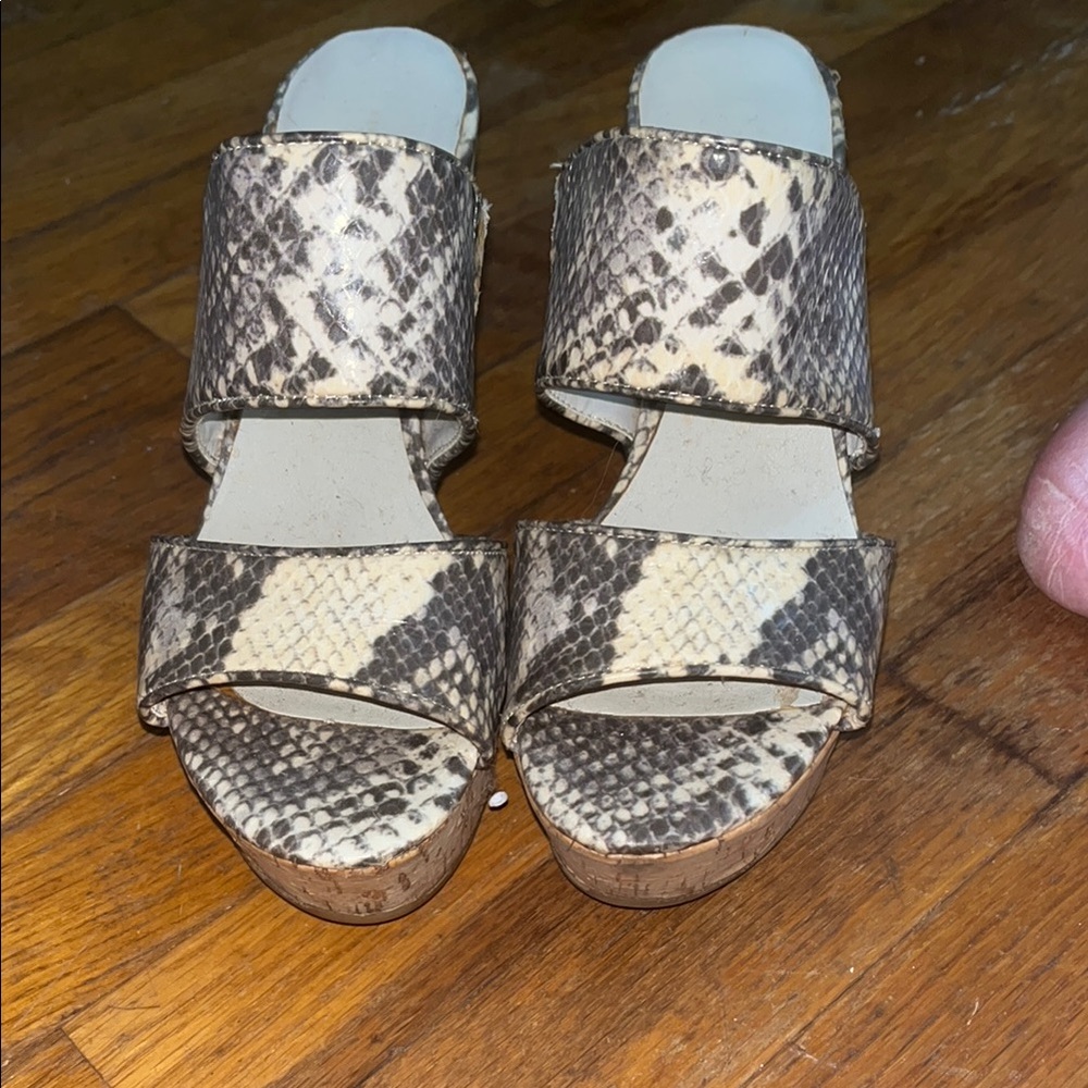 Nine West Snake Print Mules